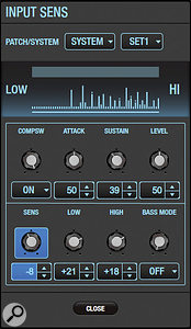 The software also makes it easy to tweak the SY‑300’s sensitivity to the guitar signal, and to filter and compress that signal to produce more reliable results. 