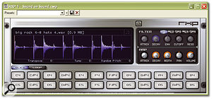 With the RXP soft synth, you can take a sliced loop, apply different processing to each slice and trigger the slices independently over MIDI.