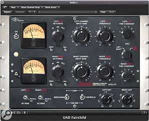 Many engineers use the Fairchild 670 for the subtle sonic enhancement of its circuitry as much as they do for gain‑reduction. Although the original is now prohibitively expensive for all but the most maniacal of collectors, there are some excellent software emulations, such as this one from Universal Audio.