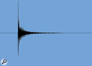 The third waveform shows how combining a fast attack with a slower release gives you pretty much just an overall level change, with little change in the nature of the snare sound. 