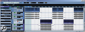 Mastering a series of tracks in SX, with automation being used to adjust settings on the various processors.