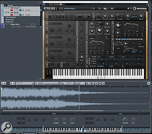 By combining the Sampler Track with Retrologue’s side-chain input, you end up with some considerable potential for DIY sound creation.