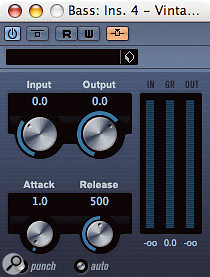 Cubase 4.1 has brought external side-chaining to four of its dynamics plug-ins: Gate, Expander, Compressor and Vintage Compressor.