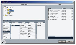 The Browse Sounds dialogue provides one route by which all Track Presets can be viewed.