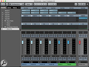 ...and here it is after. All I had to do was hit one key and enter a track name, and the re‑routing of tracks was taken care of automatically.