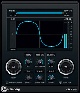 Distroyer's somewhat unconventional Mix control presents some interesting creative options —  but note that you'll need to use the plug-in as a send effect if you want to do true parallel processing.