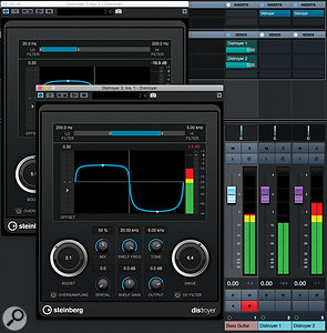 With two Distroyer instances configured as send effects, you can target processing on your bass track's low end to add girth, while treating the low/hi mids differently, to help the part cut through.