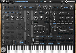 A simple combination of a square‑wave oscillator and some noise, with zero sustain, provides a bass sound that can also be used to add a rhythmic element.