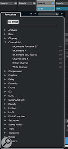 With its custom folder structure and just a few ‘go‑to’ plug‑ins within each category, a ‘favourites’ VST Effects plug‑in collection lets you quickly pick what you need and get on with your mix.
