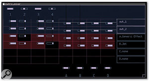 Radial's clever Matrix Mixer offers flexible real-time control over levels and effects sends.