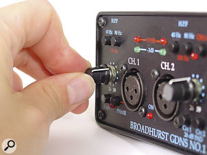 The BG1's stepped gain controls allow accurate and repeatable level setting over a 33dB range.