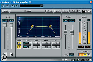 Rolling off some of the top and bass end with a high-cut and low‑cut filter respectively can help to make sounds seem more distant. 