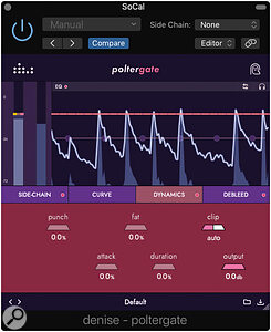 Poltergate's Dynamics controls.