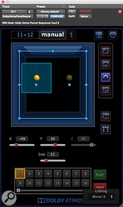 Prior to the Ministry Of Sound pilot, tracks were processed using the Dolby Atmos Panner plug-in, which was used to automate the three-dimensional panning of various musical elements.