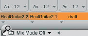 By default, Mix Mode is off, but turning it on allows you to develop multiple alternative mixes for a single sequence.