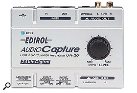 Edirol UA20 USB Audio+MIDI Interface.