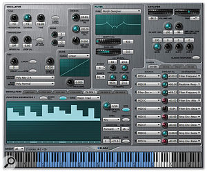 There are three new Multi-function Generators so you can perfect 64-step sequences, arpeggiators and complex envelopes, while the Morph Designer Filter lets you create your own filter responses with up to six stages.