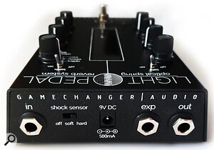 As well as the mono unbalanced in/out jacks, there’s an expression pedal input — which can help you get the most out of Feedback mode in particular.