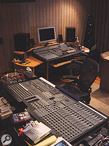 Herbie Hancock's Garage Sale Recording studio is based around a Euphonix CS2000 mixing desk (foreground) and a Digidesign Pro Tools system with Pro Control fader surface (background).