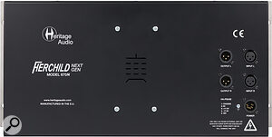 The rear panel hosts the transformer‑balanced XLR I/O, as well as a socket to connect to the external switch‑mode power supply.
