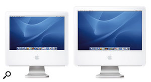 The new iMac range comprises a 20-inch model (right), as reviewed, and two 17-inch designs (left, and as shown in the other photos). 