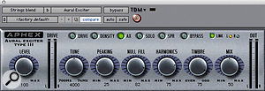 The Aphex Aural Exciter plug-in contributed to the string sound.