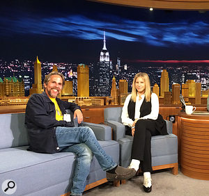 David Reitzas and Barbra Streisand share the Tonight show couch.