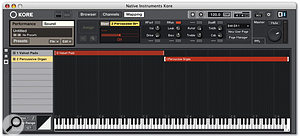 Kore's Mapping functions allow you to split and layer multiple sounds for simultaneous control from one controller.