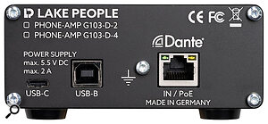 Power can be received over the Ethernet connection, or via the USB A or C ports.