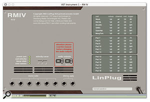 The 'back panel' provides access to a few housekeeping functions.