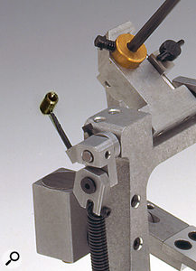 Impossible as it might seem, the mechanism used in this Axis bass-drum pedal makes it possible to set it up to trigger a sample fractionally before the bass-drum's beater hits the head. See main text for a description of how it works.