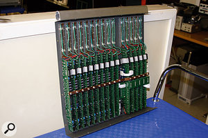 A view of the individual circuit boards used for each channel.