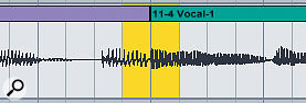 The highlighted area shows where I want to make a crossfade.