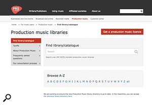 The PRS web site is a great starting point for researching library music publishers.