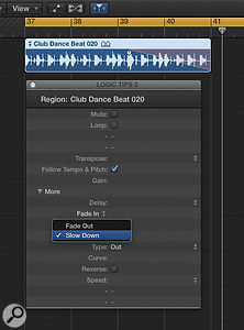 With the Fade Out option changed to Slow Down, the ‘power failure’ effect using the fade tool is a snap.