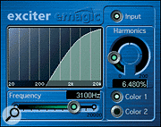 The Exciter can often brighten a track much more effectively than EQ.