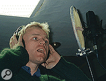 Steve McLean recording his vocal on 'Always'.