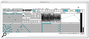 '64step', another open-source MaxMSP Monome application that works as a dynamic step sequencer/sampler with MIDI sync.