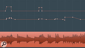 In order to get the bass fills to balance properly on different playback systems, Mike automated not only the bass channel’s fader, but also a  mid-range EQ peak.