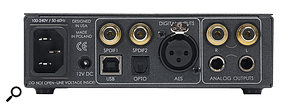 The Liberty caters for USB, AES3 and S/PDIF digital inputs, and sports dual analogue line‑level outputs on balanced jacks and unbalanced RCA phono connectors.