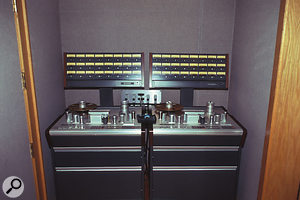 The studio's two Studer 827 multitrack reel-to-reel recorders are now used relatively rarely.