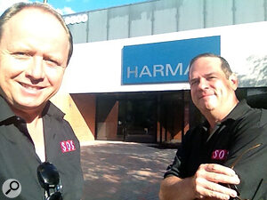 Nick Humbert and Paul DaCruz outside Harman offices.