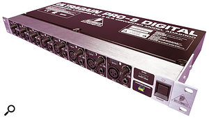 If you already have a spare pair of ADAT ports and need more analogue inputs and outputs, you can add eight of each by plugging in a suitable converter box, such as Behringer's ADA8000, shown here.