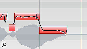 2c. Each vocal note includes minute pitch variations, so when centring note blobs on the pitch grid, make sure you use your ears rather than your eyes to decide what sound best!