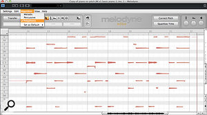 8a. Once tracked into Melodyne Editor, my piano part is analysed using this software’s unique Polyphonic algorithm.