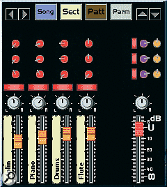 Mixer screen.