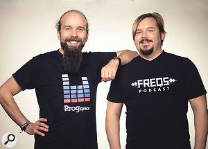 Randy M Salo (right) with ProgCast co-host Dario Albrecht.