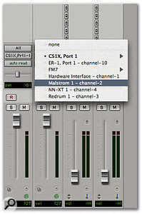 MIDI tracks can be routed to hardware devices, soft synths or modules in slaved Rewire applications.