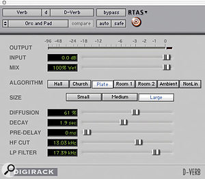 Figure 2: Orchestral & Pad patch settings.