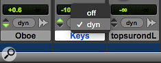 Voices in an HDX system are dynamically allocated to tracks (‘Dyn’).